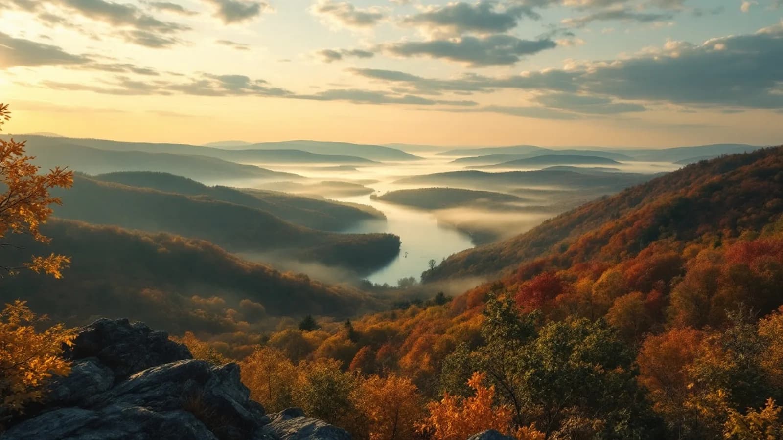 Rolling green hills across a calm upstate New York landscape
